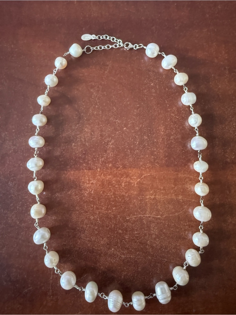 Sterling Silver Freshwater Pearl Necklace - White